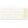 Russian Cyrillic Keyboard Stickers – Transparent Background with Yellow Letters (v2)