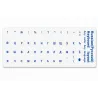Russian Cyrillic Keyboard Stickers – Transparent Background with Blue Letters (v2)
