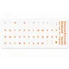 Russian Cyrillic Keyboard Stickers – Transparent Background with Orange Letters (v2)