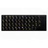 Ukrainian Keyboard Stickers – Black Background with Yellow Letters (v2)