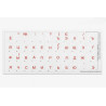 Ukrainian Cyrillic Keyboard Stickers – Transparent Background with Red Letters