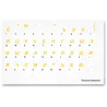 Russian Cyrillic Keyboard Stickers – Transparent Background with Yellow Letters
